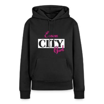 Essen City Girl Städtenamen Outfit - Frauen Premium Bio Hoodie - Schwarz - Vorne - Julia (174cm)