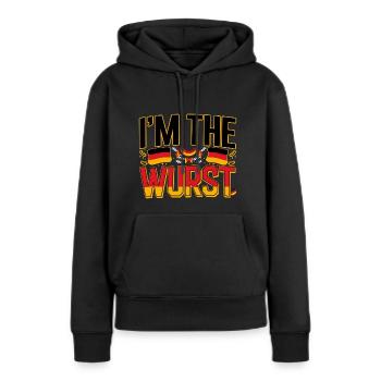 I'm The Wurst 4 - Frauen Premium Bio Hoodie - Schwarz - Vorne - Julia (174cm)