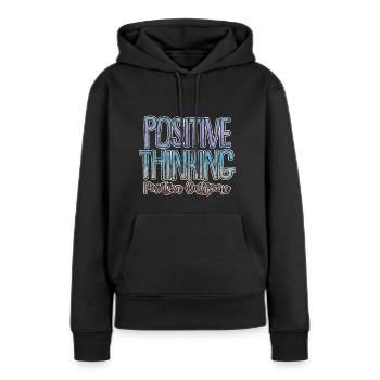 Pensée positive Résultat positif 3 - Sweat à capuche Premium bio Femme - noir - Devant - Julia (174cm)