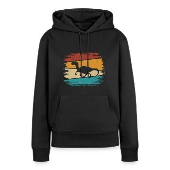 Vélociraptor - Sweat à capuche Premium bio Femme - noir - Devant - Julia (174cm)