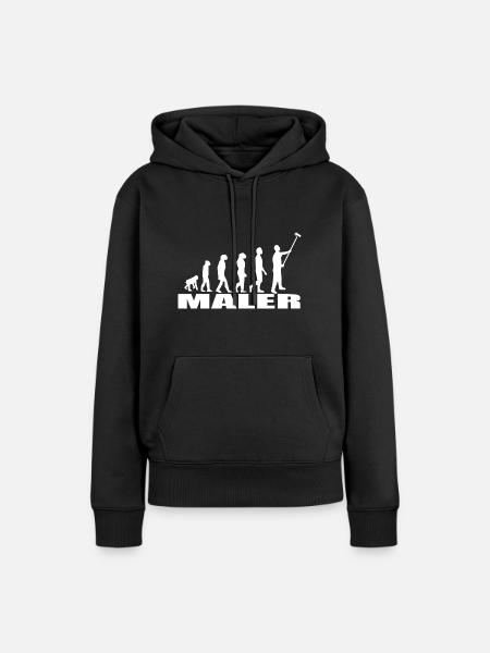 Maler - Frauen Premium Bio Hoodie - Schwarz