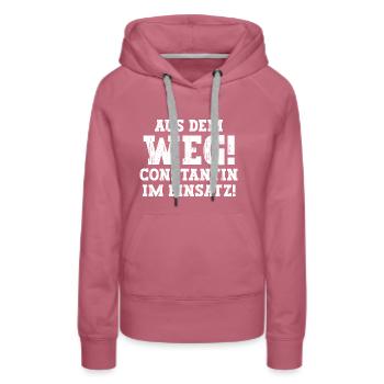 Constantin Lustiger Spruch Vorname Name Constantin - Frauen Premium Bio Hoodie - Malve - Vorne - Isabella (175cm)