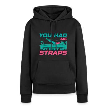 You Had Me At Feet In Straps 22 - Frauen Premium Bio Hoodie - Schwarz - Vorne - Julia (174cm)