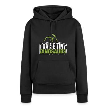 Winzige Dinosaurier Hobbyist Gift - Frauen Premium Bio Hoodie - Schwarz - Vorne - Julia (174cm)
