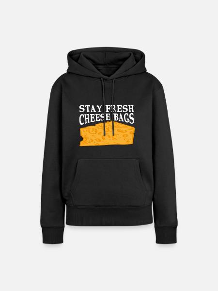 Stay Fresh Cheese Bags 47 - Frauen Premium Bio Hoodie - Schwarz