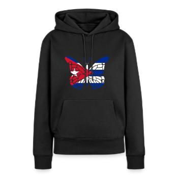 Cuba Drapeau Cuba Cadeau National La Havane - Sweat à capuche Premium bio Femme - noir - Devant - Julia (174cm)