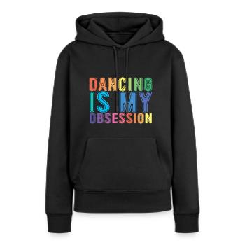 La danse est mon obsession - Sweat à capuche Premium bio Femme - noir - Devant - Julia (174cm)