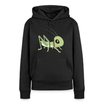 Sauterelle - sauterelle - Sweat à capuche Premium bio Femme - noir - Devant - Julia (174cm)