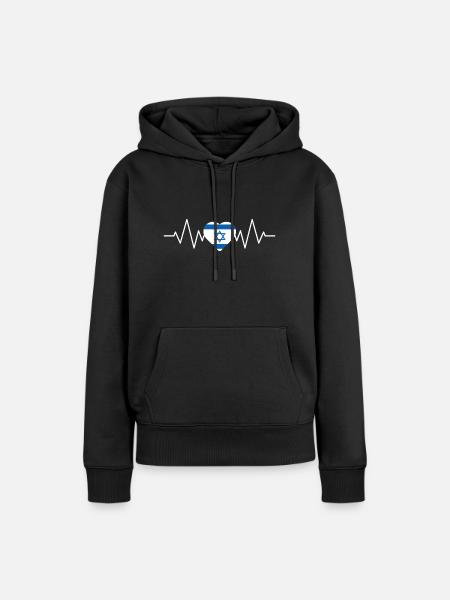 Israel Pulse - Women’s Premium Organic Hoodie - black