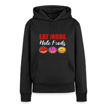 Loch Lebensmittel Naschkatze Gift - Frauen Premium Bio Hoodie - Schwarz - Vorne - Julia (174cm)