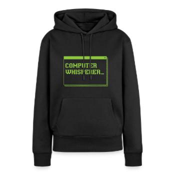 Computer Whisperer Information Technology - Frauen Premium Bio Hoodie - Schwarz - Vorne - Julia (174cm)