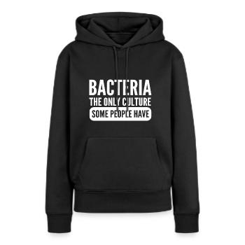 La seule culture. Poison pour personne honnête - Sweat à capuche Premium bio Femme - noir - Devant - Julia (174cm)