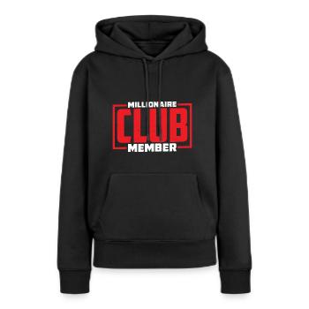 Millionaire Club Member 36 - Frauen Premium Bio Hoodie - Schwarz - Vorne - Julia (174cm)