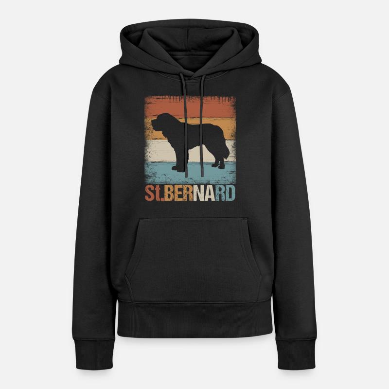 Bernhardiner St Bernard Schweizer Hunderasse - Frauen Premium Bio Hoodie - Schwarz