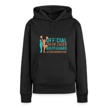 Cheerleader officiel - Bodyguard BackSpotter - Sweat à capuche Premium bio Femme - noir - Devant - Julia (174cm)