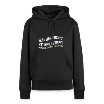 Ich bin nicht kompliziert nur eine spezielle Editi - Frauen Premium Bio Hoodie - Schwarz - Vorne - Julia (174cm)