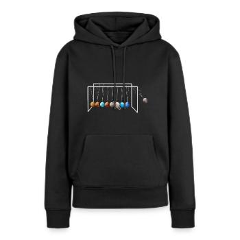 N’oubliez jamais Pluton Drôle Planète Pluton - Sweat à capuche Premium bio Femme - noir - Devant - Julia (174cm)