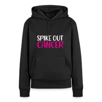 Spike Out Cancer - Frauen Premium Bio Hoodie - Schwarz - Vorne - Julia (174cm)