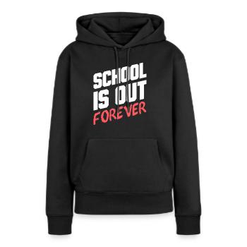 école - Sweat à capuche Premium bio Femme - noir - Devant - Julia (174cm)