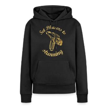 Star Trek Discovery Set Phasers To Stunning - Frauen Premium Bio Hoodie - Schwarz - Vorne - Julia (174cm)