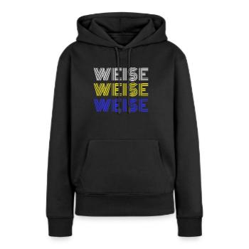 Klugscheisser Klugscheißer Klugscheiser - Frauen Premium Bio Hoodie - Schwarz - Vorne - Julia (174cm)