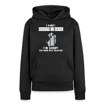 Flusspferd – Hippopotamus - Hippo - Sarkasmus - Frauen Premium Bio Hoodie - Schwarz - Vorne - Julia (174cm)