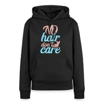 PAS DE SOINS CHEVEUX SPHINX CAT - Sweat à capuche Premium bio Femme - noir - Devant - Julia (174cm)