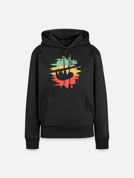 SLOTH - Frauen Premium Bio Hoodie - Schwarz