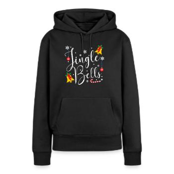Jingle Bells - Sweat à capuche Premium bio Femme - noir - Devant - Julia (174cm)