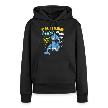Dead Inside - Sweat à capuche Premium bio Femme - noir - Devant - Julia (174cm)