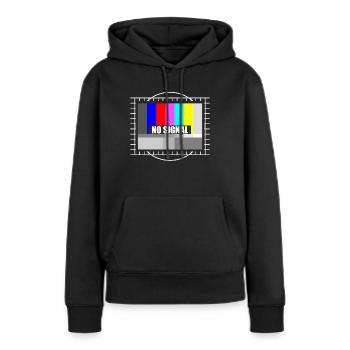 Pas de signal Oldschool TV TV - Sweat à capuche Premium bio Femme - noir - Devant - Julia (174cm)