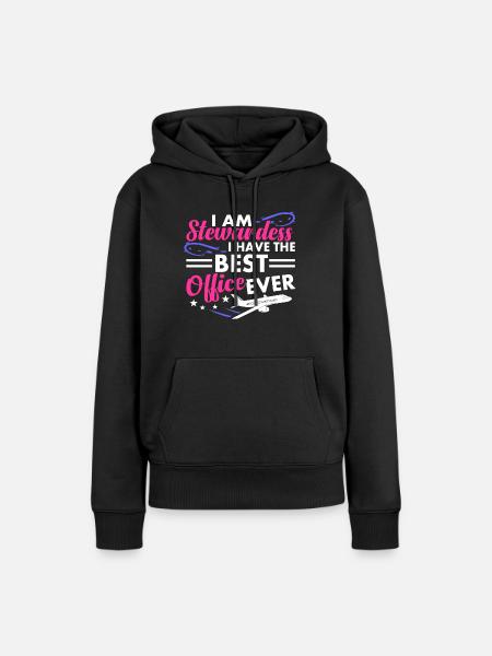 Stewardess - Frauen Premium Bio Hoodie - Schwarz