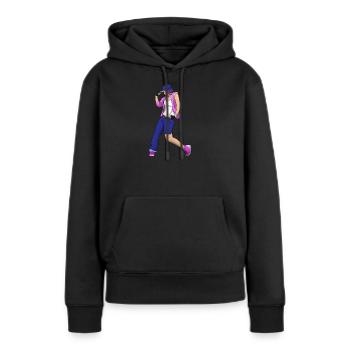 Danseur danseur - Sweat à capuche Premium bio Femme - noir - Devant - Julia (174cm)