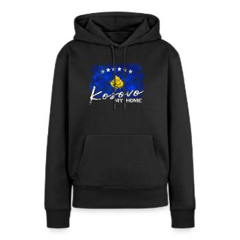 Kosovo Gift - Frauen Premium Bio Hoodie - Schwarz - Vorne - Julia (174cm)