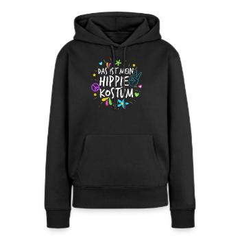 Hippie - Frauen Premium Bio Hoodie - Schwarz - Vorne - Julia (174cm)