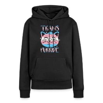 Transgender Geschenk - Frauen Premium Bio Hoodie - Schwarz - Vorne - Julia (174cm)