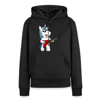 Licorne guitare électrique guitare électrique - Sweat à capuche Premium bio Femme - noir - Devant - Julia (174cm)