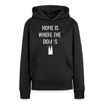 La maison est l'endroit où le Dom est la cathédrale de Cologne - Sweat à capuche Premium bio Femme - noir - Devant - Julia (174cm)