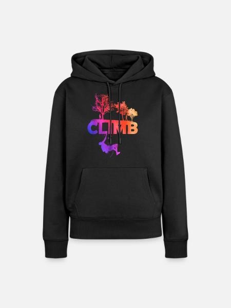 Klettern climb berg - Frauen Premium Bio Hoodie - Schwarz