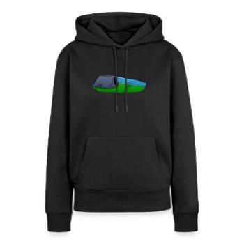 Karpfenzelt Rod Pod Karpfenangeln - Frauen Premium Bio Hoodie - Schwarz - Vorne - Julia (174cm)