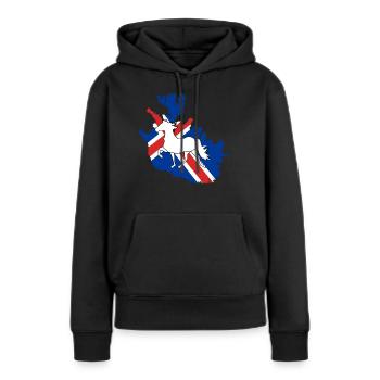 Cheval islandais Tölt Islande saga Isi cadeau Islandais - Sweat à capuche Premium bio Femme - noir - Devant - Julia (174cm)