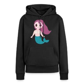 Meerjungfrau - Frauen Premium Bio Hoodie - Schwarz - Vorne - Julia (174cm)