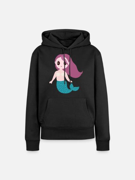 Meerjungfrau - Frauen Premium Bio Hoodie - Schwarz