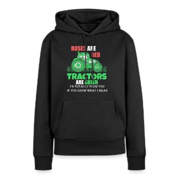 Traktor Trekker Bauer Landwirt - Frauen Premium Bio Hoodie - Schwarz - Vorne - Julia (174cm)