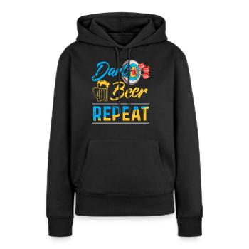 Fléchettes Fléchettes Fléchettes Bullseye Fléchettes Cadeau - Sweat à capuche Premium bio Femme - noir - Devant - Julia (174cm)