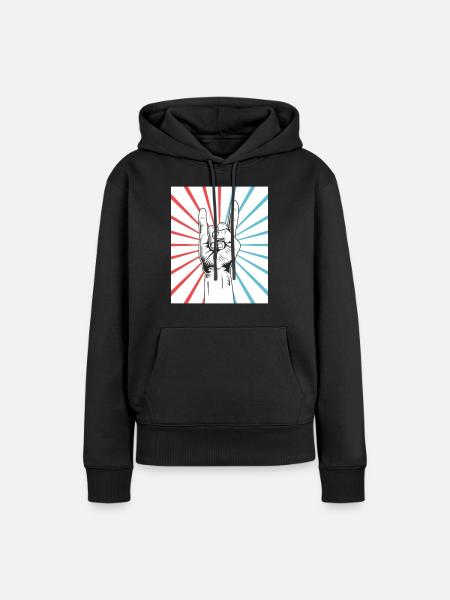 Rock & Roll - Frauen Premium Bio Hoodie - Schwarz