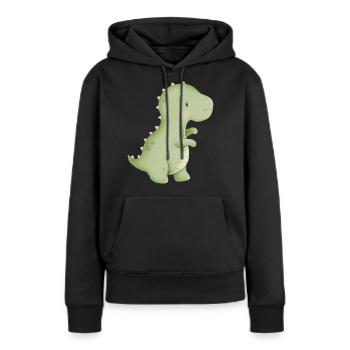 Dino Baby - Frauen Premium Bio Hoodie - Schwarz - Vorne - Julia (174cm)
