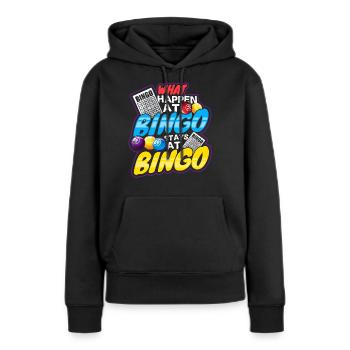 Bingo - Frauen Premium Bio Hoodie - Schwarz - Vorne - Julia (174cm)