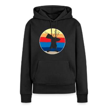Graduation Dab - Sweat à capuche Premium bio Femme - noir - Devant - Julia (174cm)