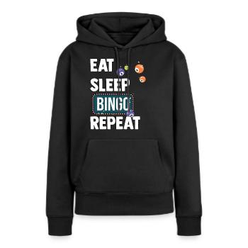 Bingo - Frauen Premium Bio Hoodie - Schwarz - Vorne - Julia (174cm)